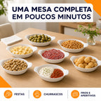 PratiCook® – Kit de Petisqueiras Multiuso (Deixe Qualquer Mesa Mais Bonita e Organizada) – Queima de Estoque! 🔥