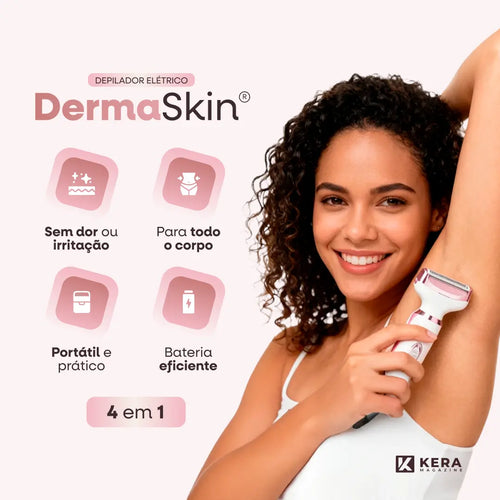 DermaSkin® - Depilador Elétrico 4 em 1 (Pele Lisa e Sem Irritações) - Frete Grátis!