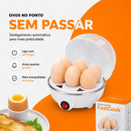FastCook® – Cozedor de Ovos Elétrico a Vapor (Preparo Rápido, Fácil e Sem Sujeira) – Frete Grátis!