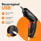 Parafusadeira Elétrica Recarregável MontPro® (Kit Completo com 43 Acessórios + Maleta) – Queima de Estoque! 🔥