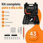 Parafusadeira Elétrica Recarregável MontPro® (Kit Completo com 43 Acessórios + Maleta) – Queima de Estoque! 🔥