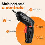 Parafusadeira Elétrica Recarregável MontPro® (Kit Completo com 43 Acessórios + Maleta) – Queima de Estoque! 🔥