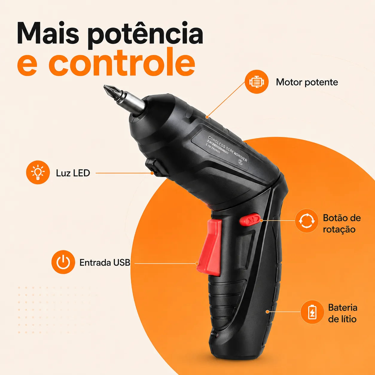 Parafusadeira Elétrica Recarregável MontPro® (Kit Completo com 43 Acessórios + Maleta) – Queima de Estoque! 🔥