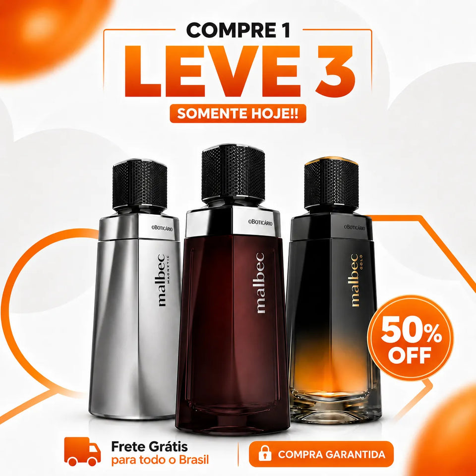 [Compre 1 Leve 3] Perfumes Malbec Masculino Importado - Alta Fixação e Projeção!