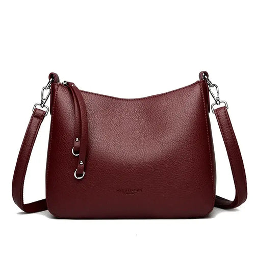 Bolsa de Couro Feminina Transversal