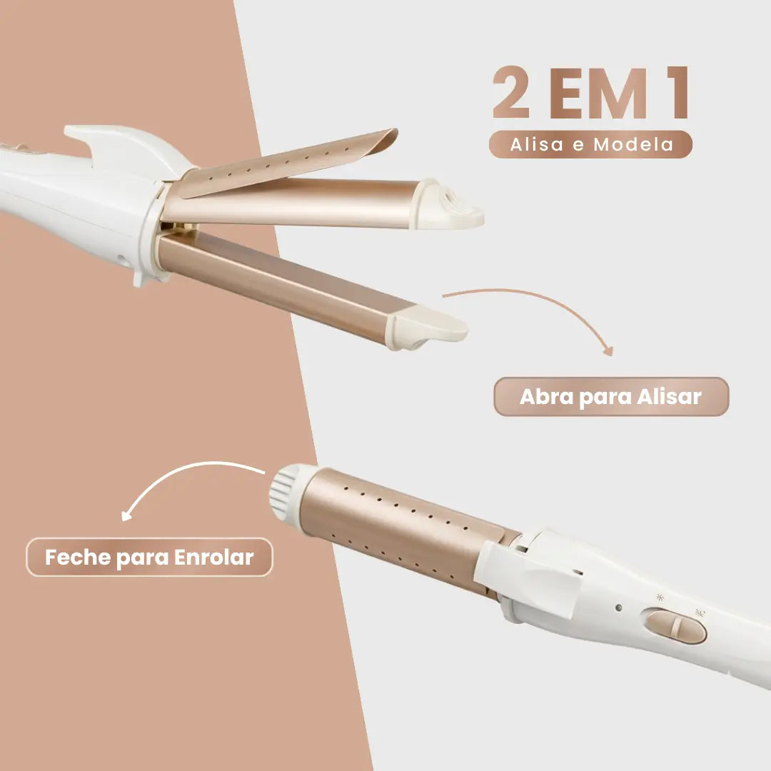LissHair® – Chapinha e Modelador 2 em 1 (Cabelos Lisos e Cachos Perfeitos em Minutos) – Oferta Exclusiva!